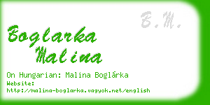 boglarka malina business card